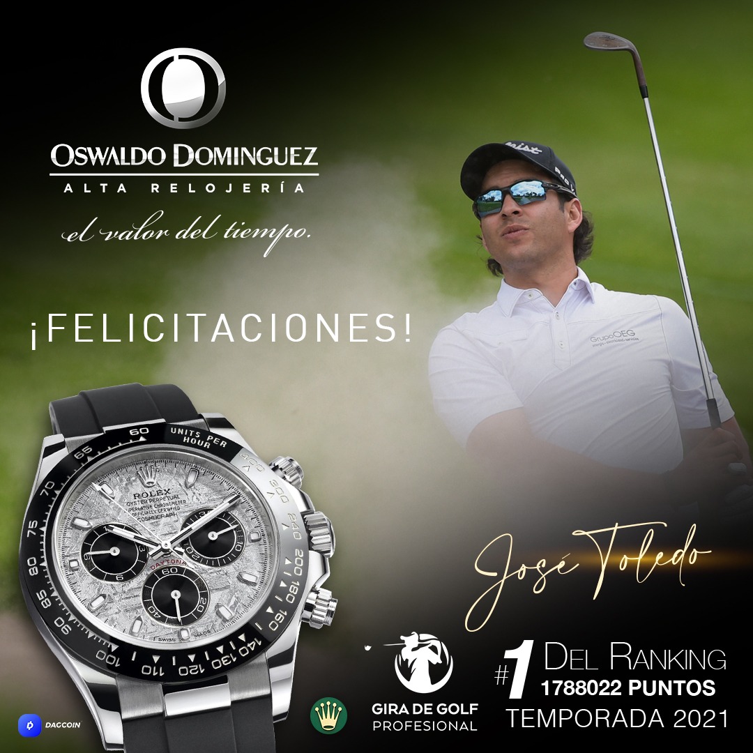 José Toledo, marca su triunfo en la temporada de la gira de golf profesional en México Con un destacado segundo lugar en el torneo, el guatemalteco José Toledo, logró los puntos que lo acreditan como el campeón de la temporada.  https://larevistadelsureste.com