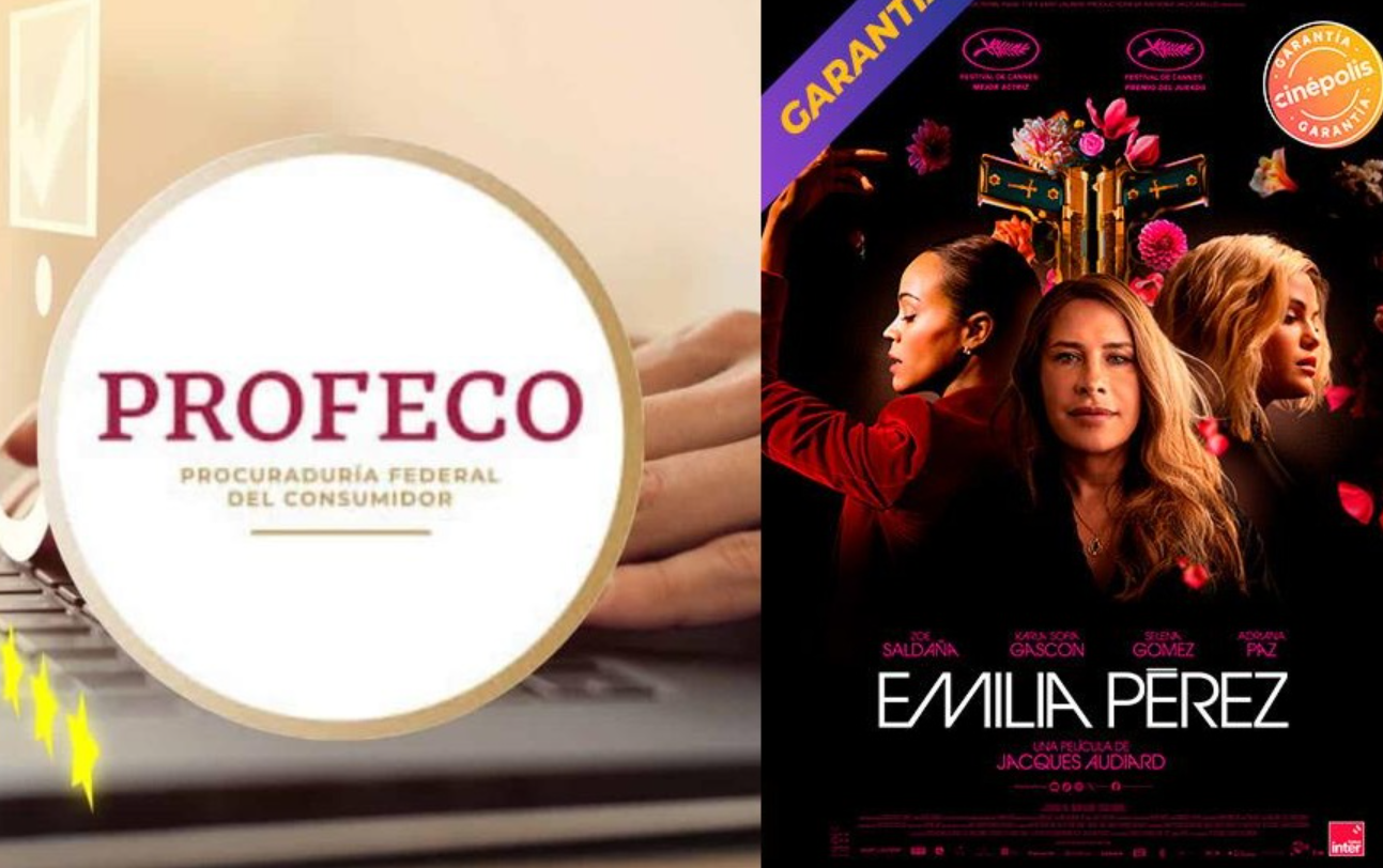 Profeco aclara controversia sobre ‘Garantía Cinépolis’ tras quejas de usuarios La Procuraduría Federal del Consumidor (PROFECO) y la empresa famosa de cinematográfica Cinépolis se reunieron para discutir las quejas que surgió entre los consumidores debido a la confusión generada por la promoción de la película Emilia Pérez. https://larevistadelsureste.com Profeco aclara controversia sobre ‘Garantía Cinépolis’ tras quejas de usuarios La Procuraduría Federal del Consumidor (PROFECO) y la empresa famosa de cinematográfica Cinépolis se reunieron para discutir las quejas que surgió entre los consumidores debido a la confusión generada por la promoción de la película Emilia Pérez. https://larevistadelsureste.com
