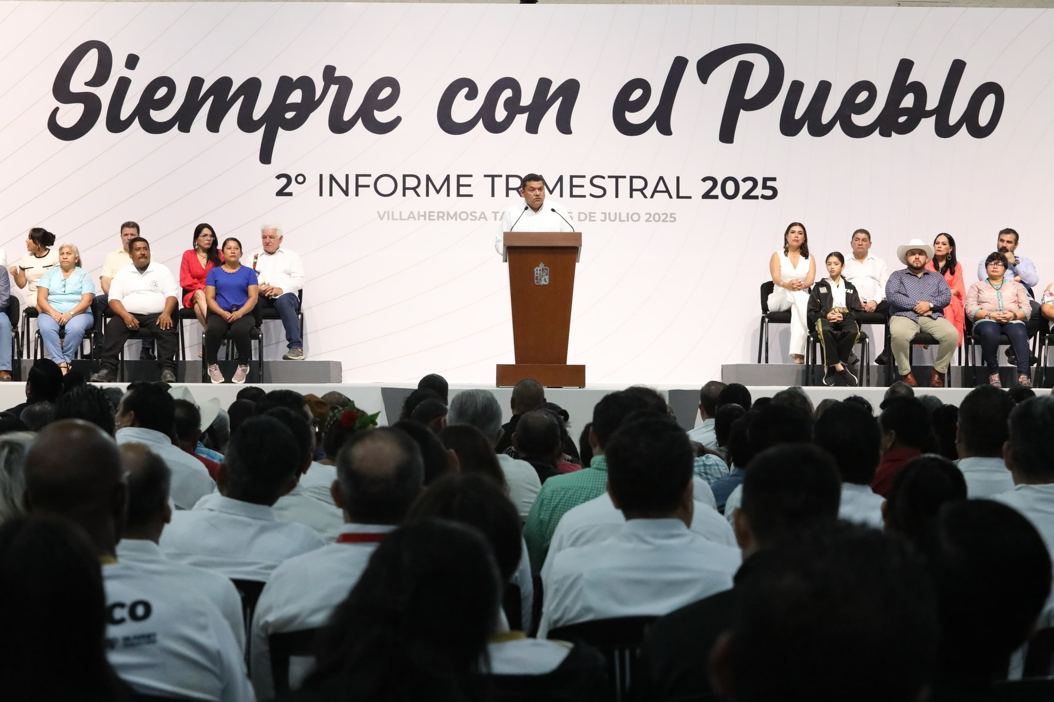 Javier May rinde Segundo Informe Trimestral 2025: Tabasco avanza en seguridad, inclusión y compromiso social