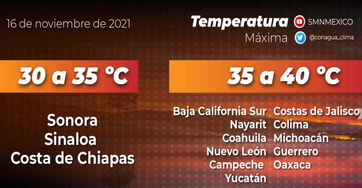 Se pronostican lluvias para los estados de Tabasco, Chiapas y Campeche
