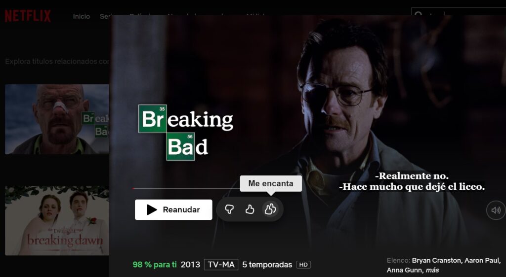 Netflix Boton Me Encanta Dos Pulgares Arriba