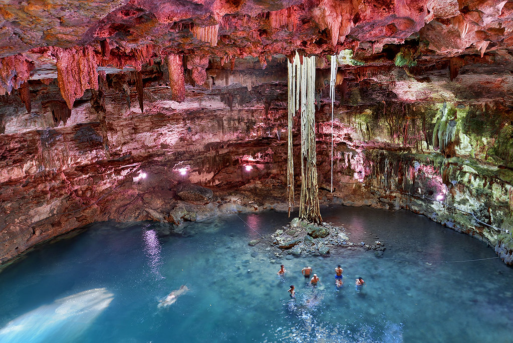 Cenote Samula, una hermosa caverna subterránea en Valladolid, Yucatán