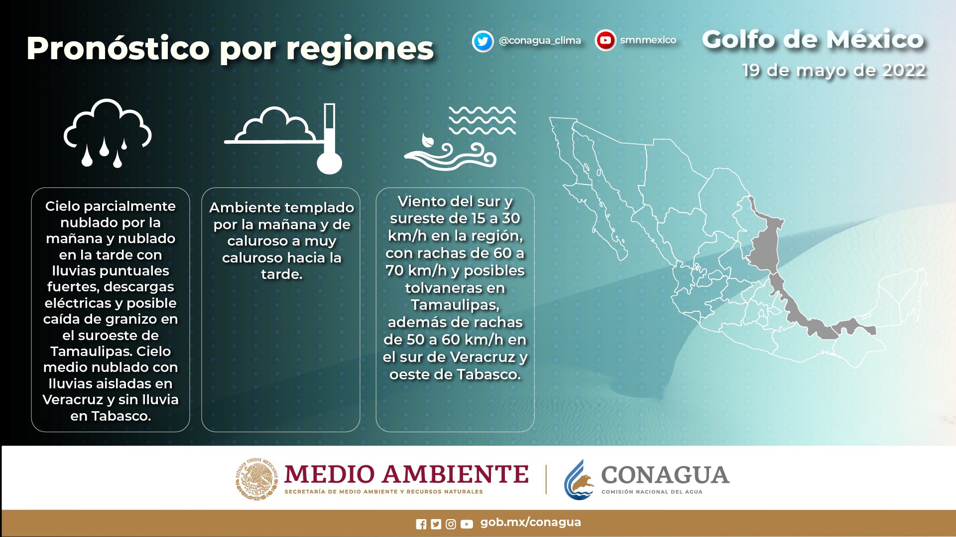 Temperatura máxima de 45°C en Tabasco, Chiapas y Campeche