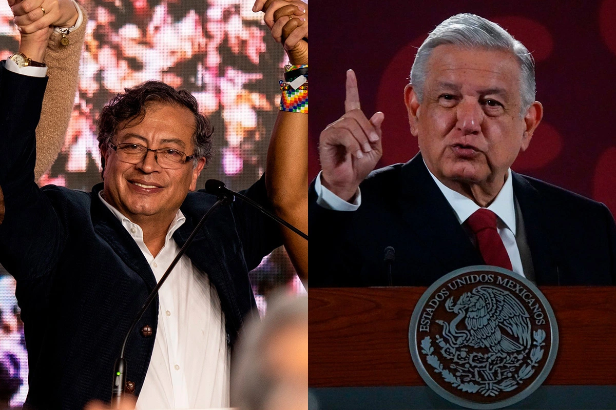 AMLO celebra el triunfo de Gustavo Petro en la elección presidencial en Colombia