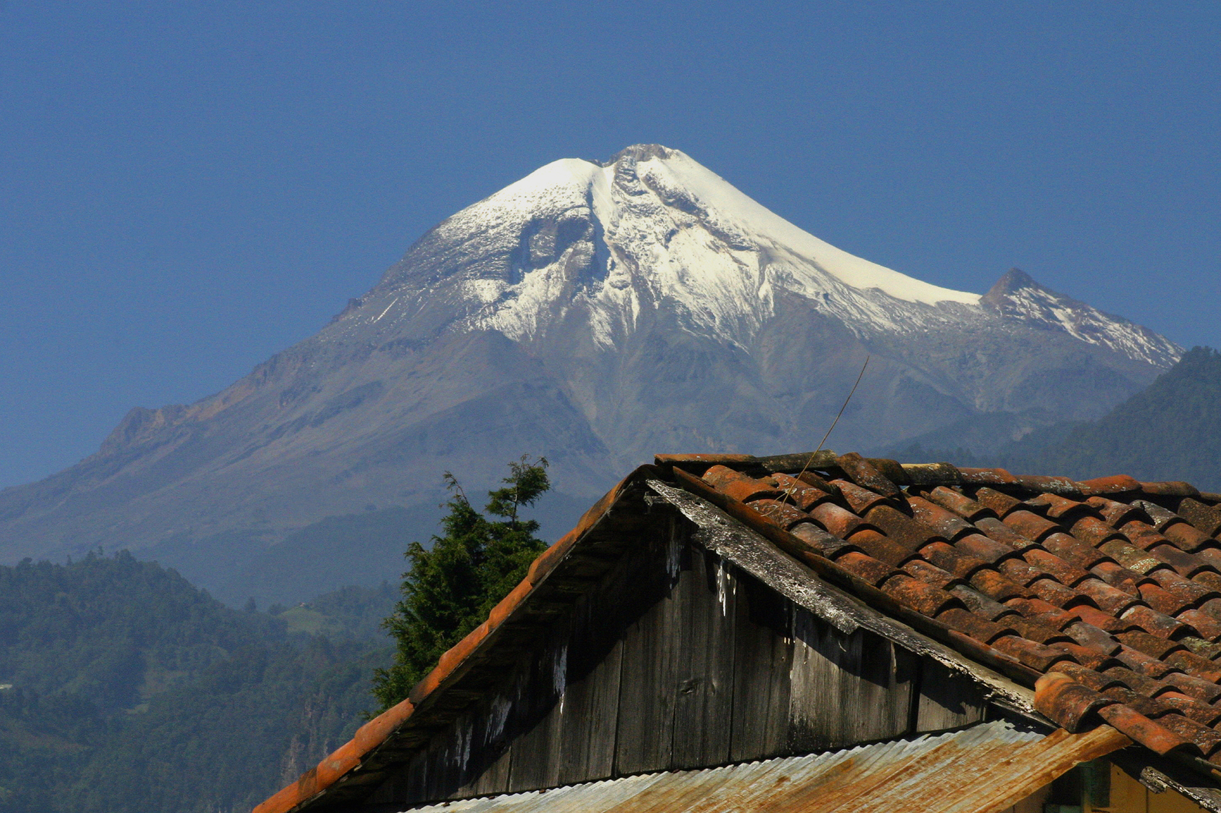 Vista Al Pico Desde Coscomatepec Ver.
