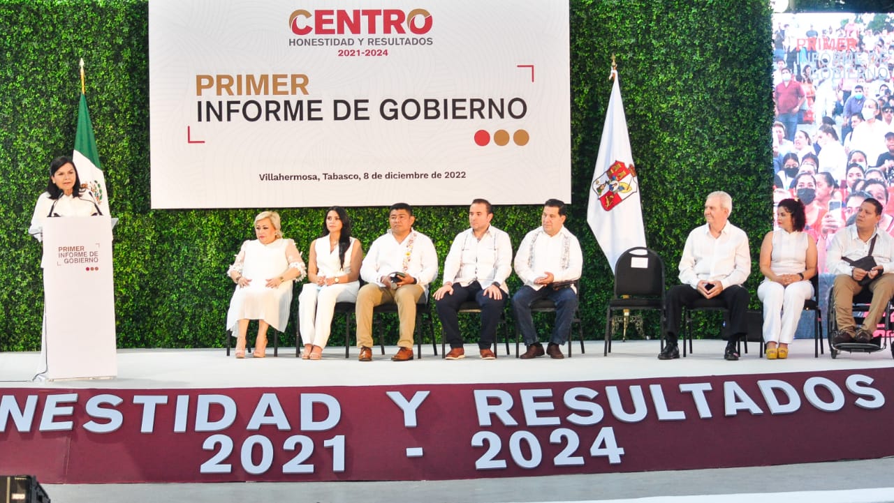 Yolanda Osuna rinde su Primer Informe de Gobierno de Centro en Tabasco