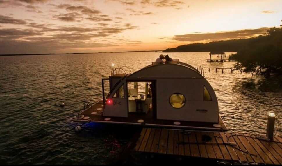 Conoce la casa flotante en bacalar la revista del sureste mx Playa Bacalar Casa