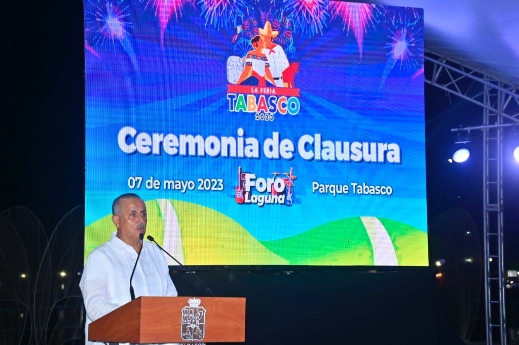 Con expectativas superadas, clausura Merino Feria Tabasco; recibe más de 2 millones de visitantes