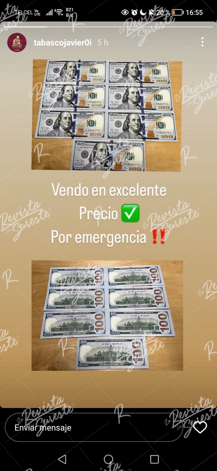 Hackean la cuenta de instagram de Javier May director de Fonatur La cuenta del director de Fonatur fue hackeada está mañana por un grupo de delincuentes digitales al parecer de nacionalidad colombiana, utilizandola para la venta dólares y así robar a quien se encuentra interesado. https://larevistadelsureste.com