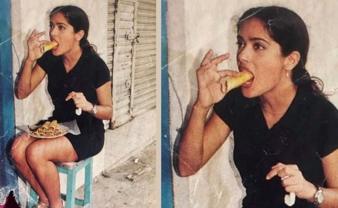 La Historia De La Foto De Salma Hayek Comiendo Tacos En Coatzacoalcos