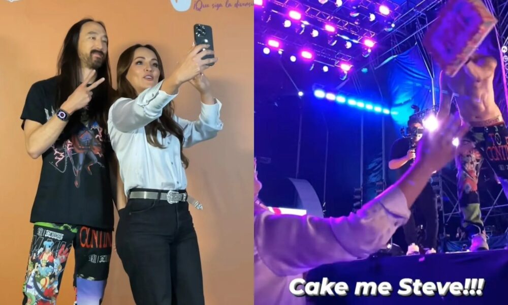 “¡Increíble! Steve Aoki sorprende con un pastelazo a la alcaldesa de Campeche en el Carnaval 2024”