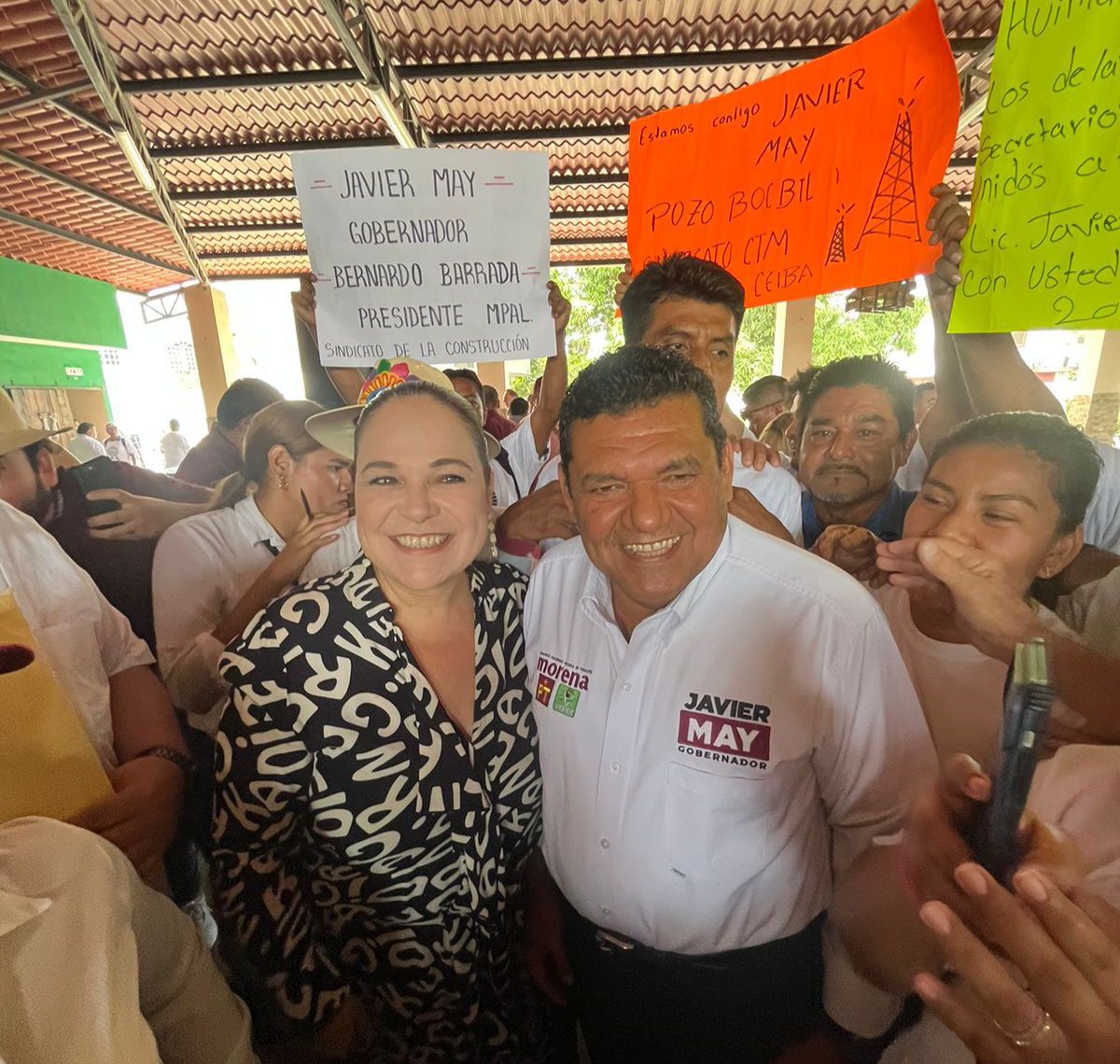 Senadora Mónica Fernández Balboa Impulsa Campaña en Paraíso junto a Candidato Javier May
