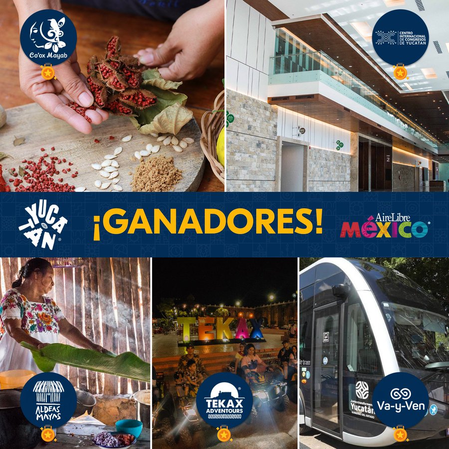 Yucatan Brilla En Los Premios Aire Libre 2024 Con 5 Galardones. Este Reconocimiento Es Testimonio Del Esfuerzo Y Dedicacion De Todos Los Que Trabajan Para Destacar Nuestro Bello Estado