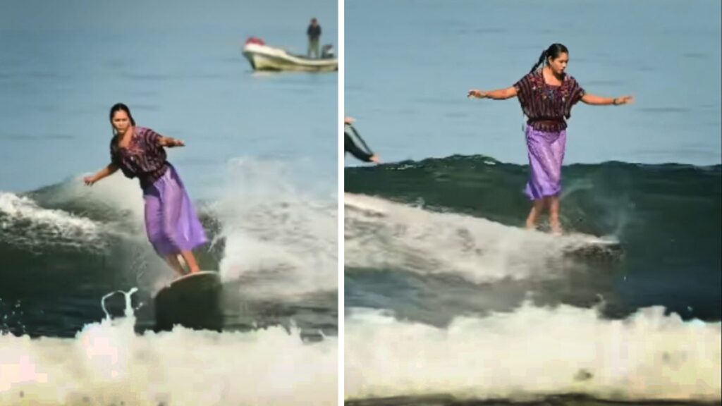 Quien Es Patty Ornelas Surfista Domina Las Olas Vestida Con Huipil Tradicional