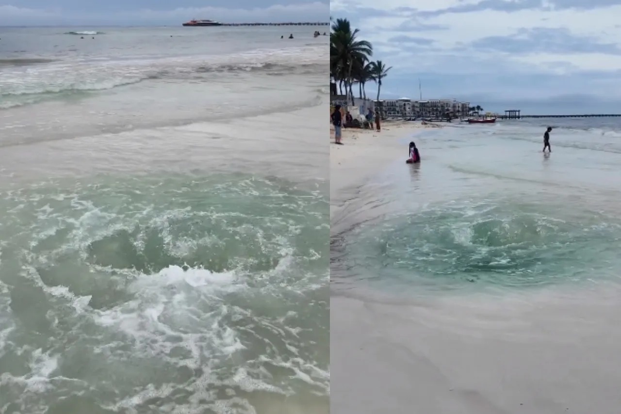 “Es increíble”: Documentan surgimiento de un ojo de agua en Playa del Carmen