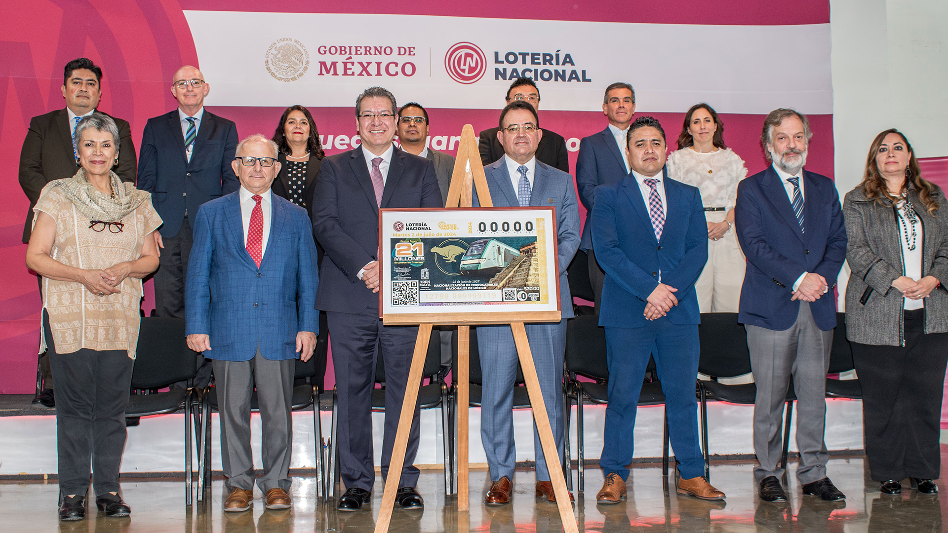 Tren Maya conmemora la nacionalización de Ferrocarriles Nacionales de México con un billete de lotería especial