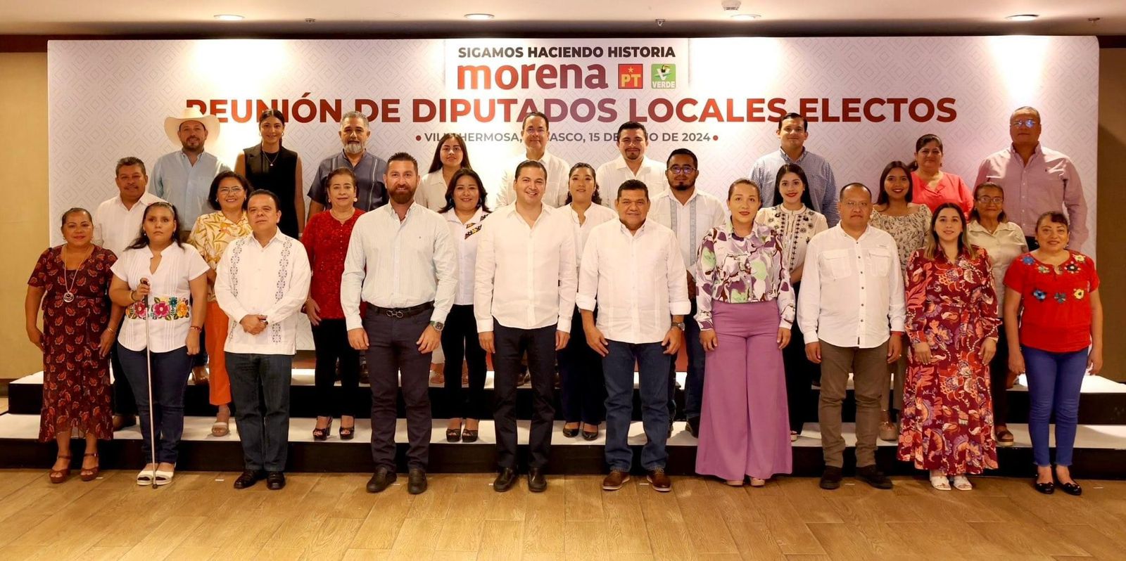 Javier May Destaca Unidad Y Compromiso En Reunion Con Diputadas Y Diputados Electos De La Coalicion Morena Pvem Y Pt