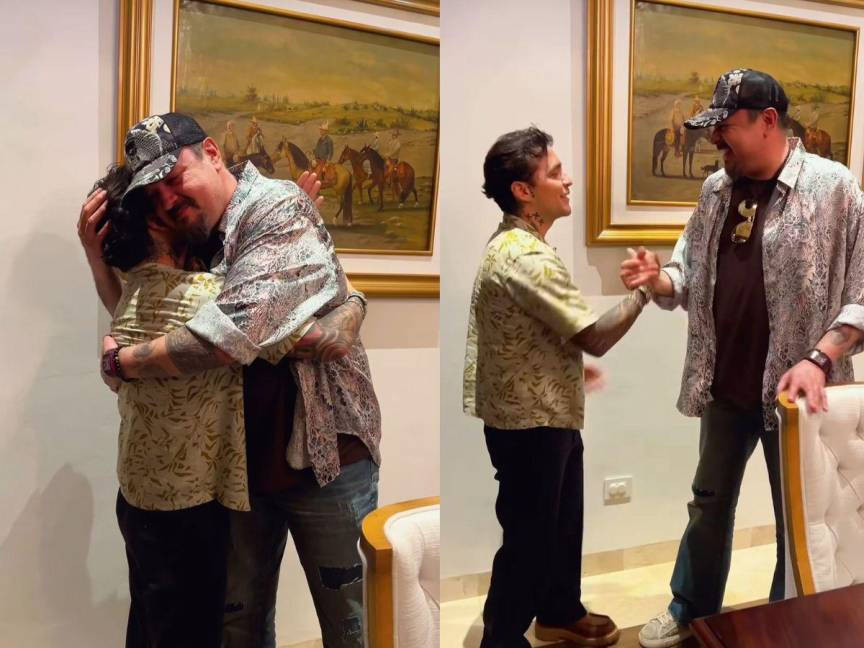 Pepe Aguilar Celebra Su Cumpleanos Con Angela Y Nodal Asi Se Abrazo Con Su Yerno