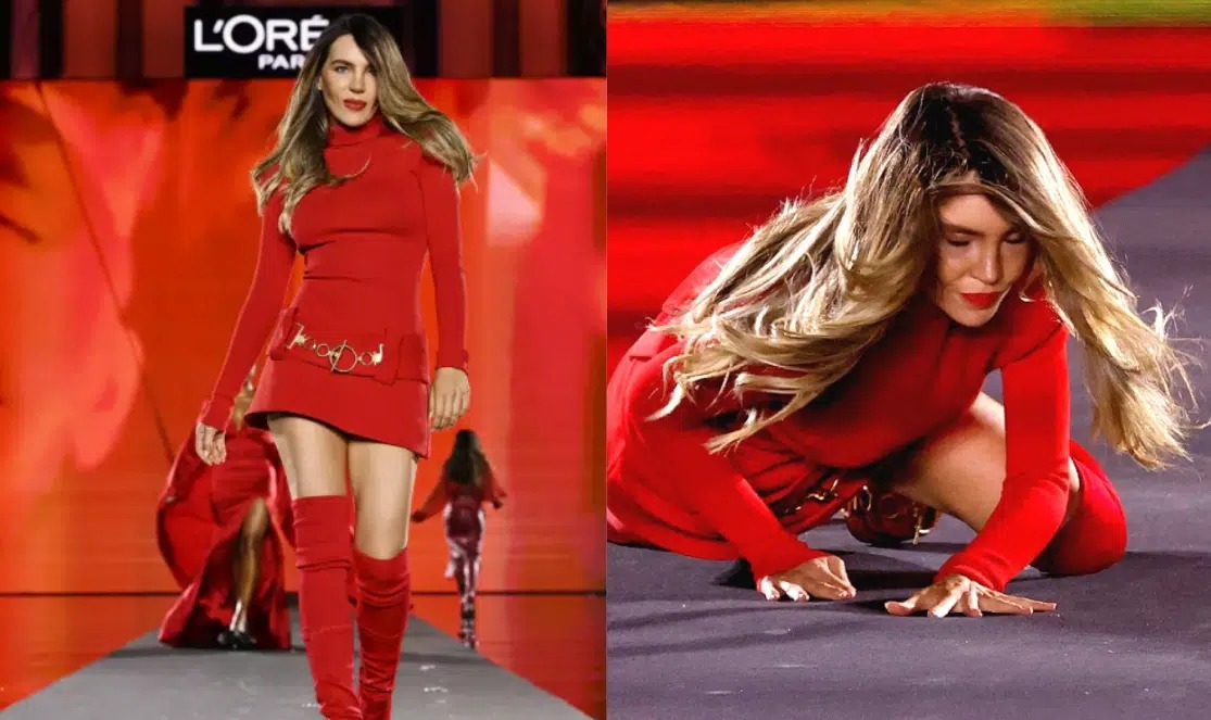 Belinda Sufre Caida En Desfile De Loreal Paris Y Recibe Ayuda De Anitta Lo Importante Es Como Te Levantas