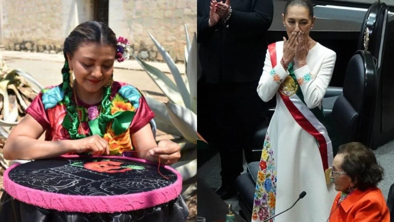 El Arte Zapoteca Brilla En La Presidencia El Vestido Oaxaqueno De Claudia Sheinbaum