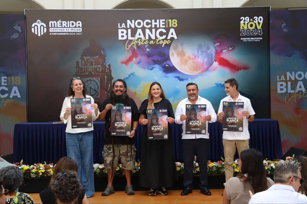 "Todo listo para la Noche Blanca en Mérida: 29 y 30 de noviembre, cultura y arte sin límites"