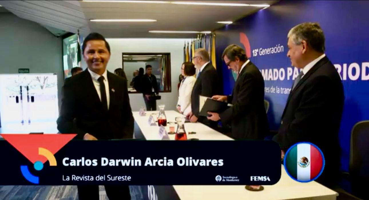 ¡Orgullo tabasqueño! Carlos Arcia se forma con los mejores del periodismo latinoamericano