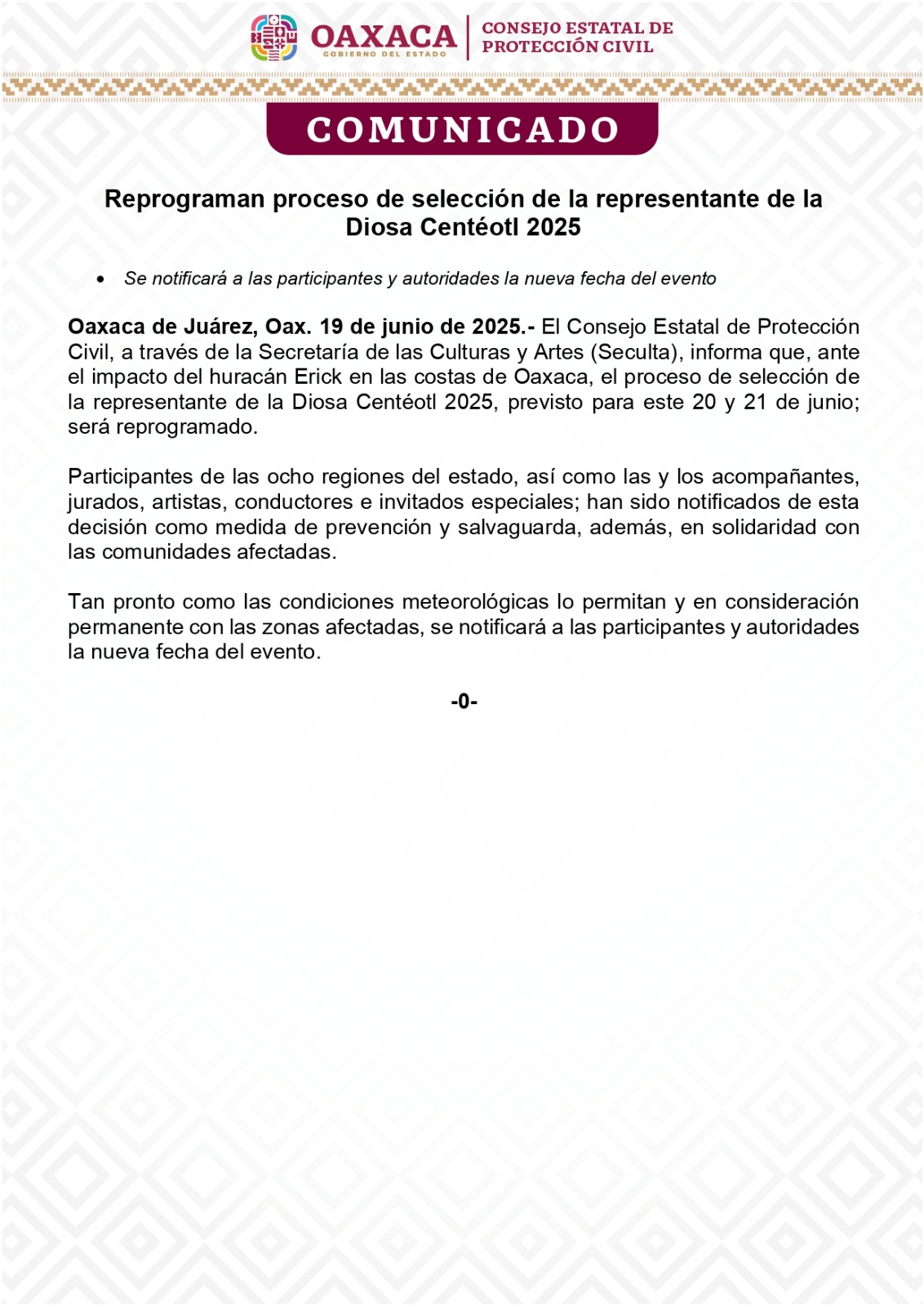 Huracán erick obliga a posponer elección de la diosa centéotl 2025 en oaxaca la revista del sureste mx Diosa