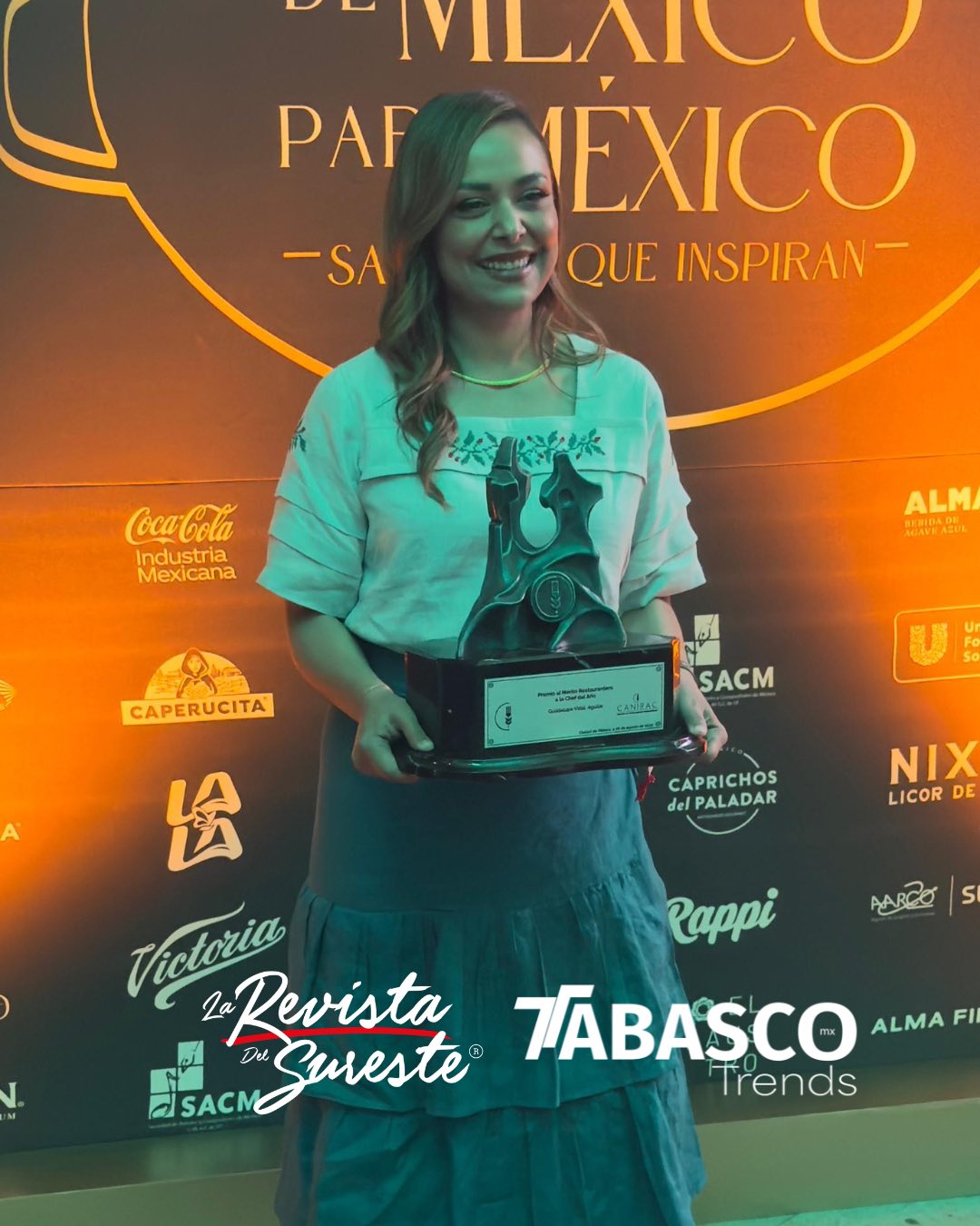 Canirac reconoce a la tabasqueña lupita vidal como “chef del año 2025” la revista del sureste mx Chef 2