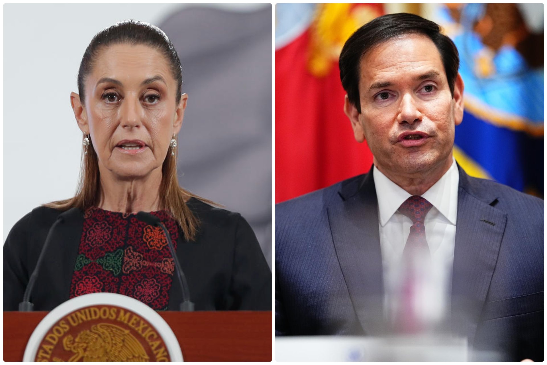 Marco Rubio asiste a Palacio Nacional para abordar temas binacionales con Claudia Sheinbaum
