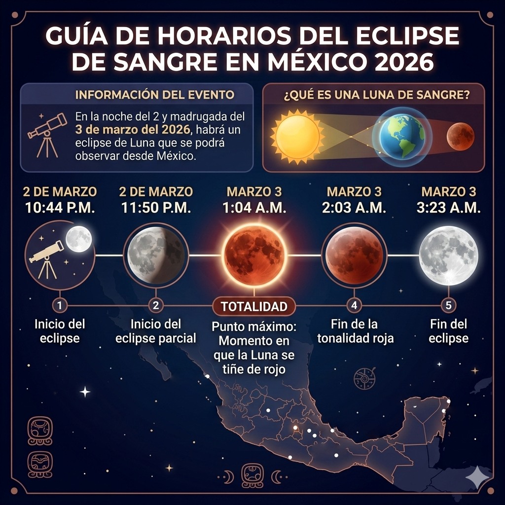 La nasa confirma eclipse total de luna: méxico se prepara para la "luna de sangre" el martes la revista del sureste mx Horarios Del Eclipse Total De Luna