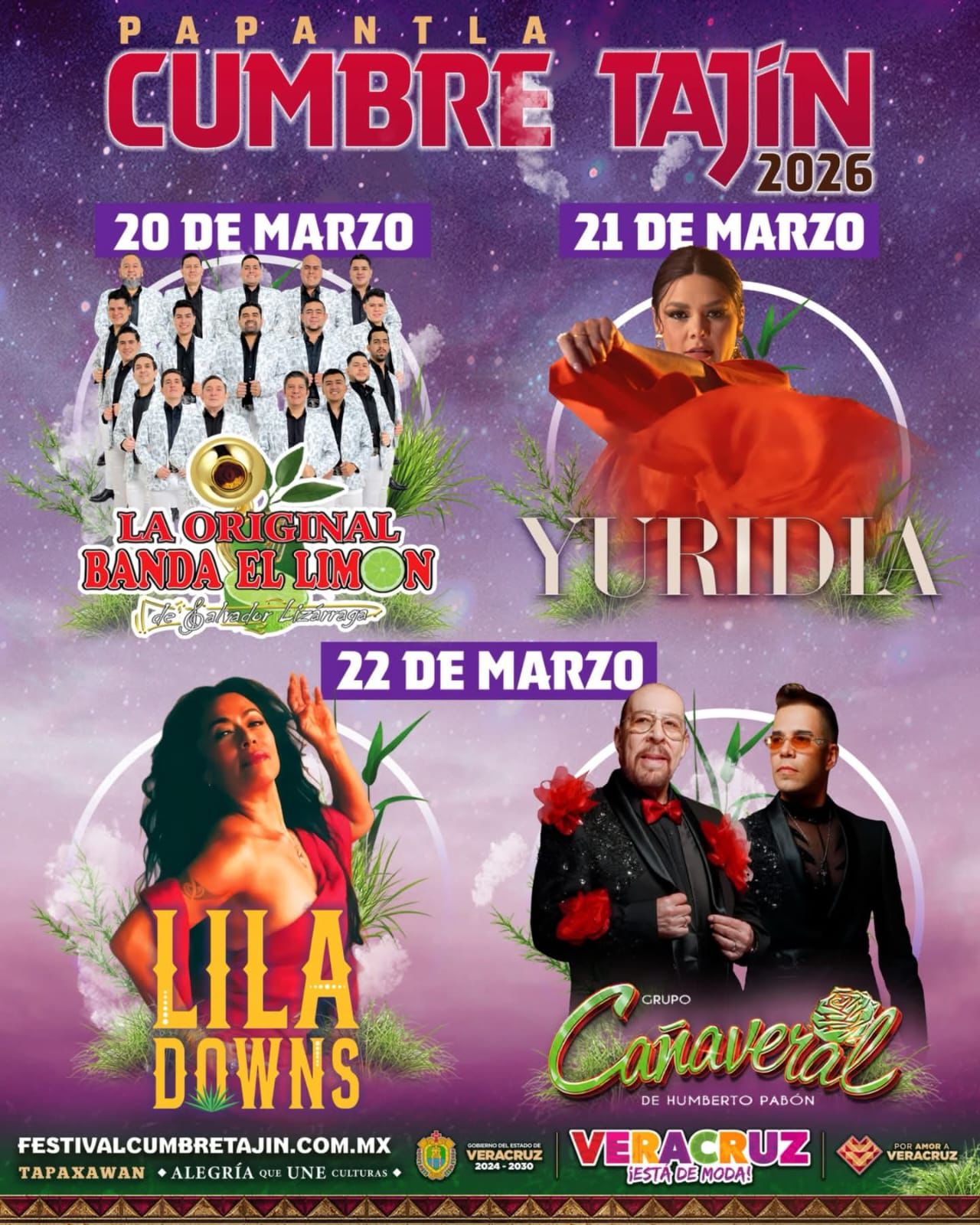 Cartelera cumbre tajín 2026: artistas, fechas y horarios en papantla la revista del sureste mx Cumbre Tajin 2026 2