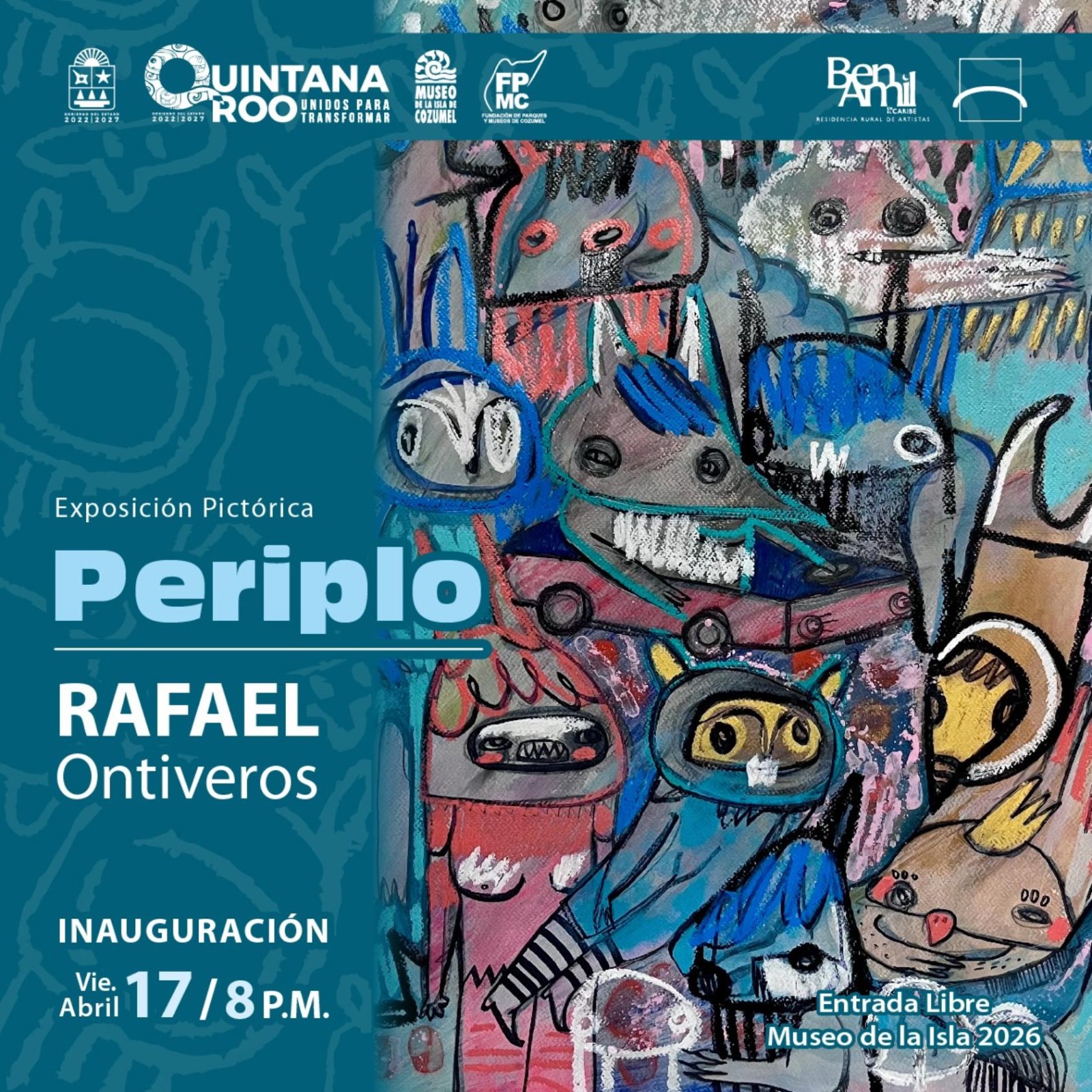 Cozumel se prepara para recibir “periplo”: tres décadas de trayectoria de rafael ontiveros la revista del sureste mx Exposición Pictórica Titulada “Periplo” De Rafael Ontiveros.