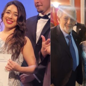Voz de oro en la tierra de cervantes: la soprano tabasqueña paula malagón conquista el tercer lugar en el concurso internacional de canto lírico alcalá de henares la revista del sureste mx Retrato Fotográfico En Plano Medio De La Soprano Paula Malagón En Un Espacio Interior Con Iluminación Cálida. La Cantante, De Tez Clara Y Cabello Oscuro Peinado Hacia Atrás Con Un Sutil Tocado, Sonríe De Fr