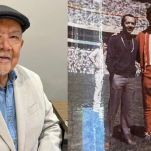Sergio corona se convierte en el verdadero "inmortal" de la historia de los mundiales la revista del sureste mx Una Imagen Compuesta Que Muestra A Dos Personas Diferentes Pero Relacionadas, Yuxtapuestas En Una Sola Toma. En El Lado Izquierdo Hay Un Retrato De Sergio Corona En Su Edad Actual De 97 Años, Sonriendo Con Calidez Y Usando Una Gorra De Tela Oscura Y Una Chaqueta Beige, Mirando Directamente A La Cámara.
