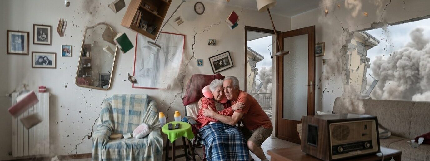 Una pareja de adultos mayores durante el terremoto en Venezuela conmueve en redes: “Amor, no te vayas”
