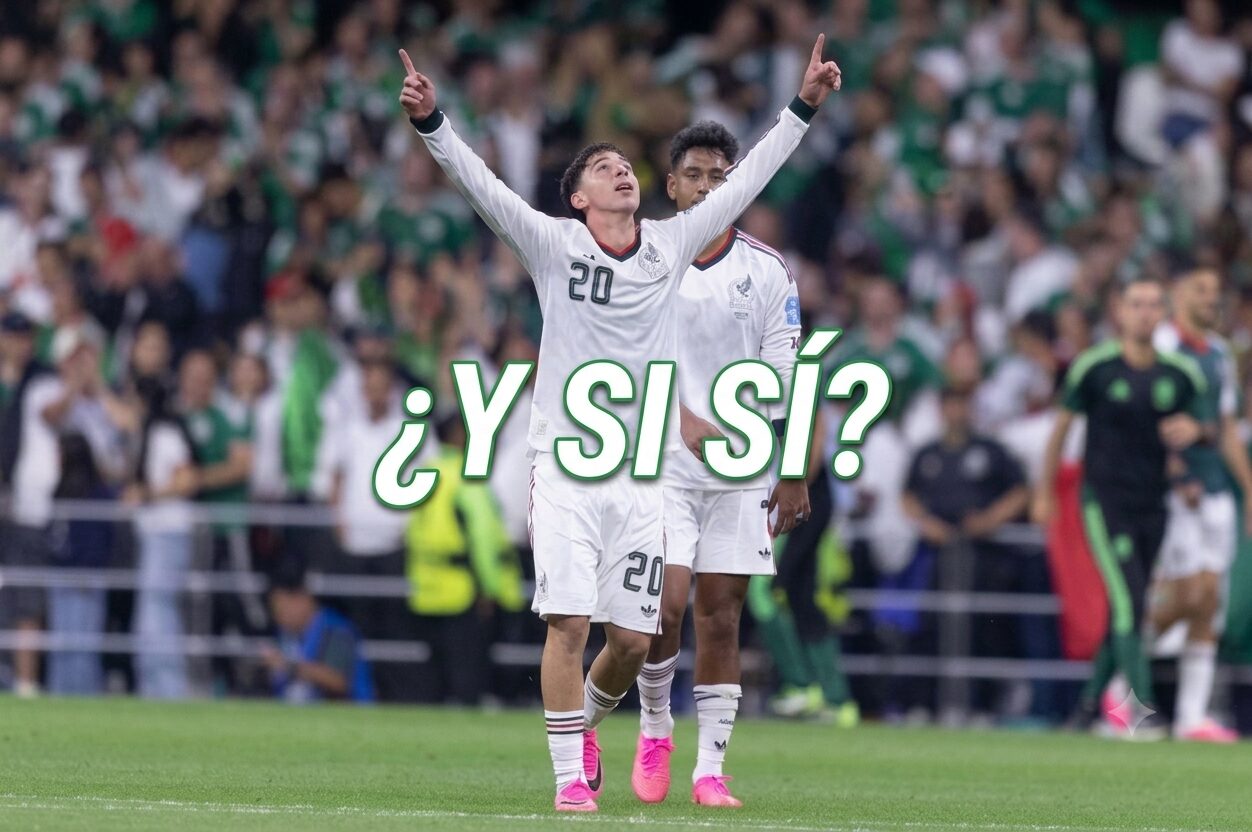 ¿y si sí? : el origen y significado de la frase que enciende la ilusión de méxico en el mundial 2026 la revista del sureste mx &Quot;Un Primer Plano De Un Jugador De Fútbol Que Lleva Una Camiseta Blanca De La Selección Nacional De México Con El Número 20, Sus Brazos Levantados En Celebración, Las Puntas De Sus Dedos Apuntando Hacia Arriba. Su Cara Está Mirando Hacia El Cielo Con Una Expresión De Alegría Pura. Detrás De Él, Un Compañero De Equipo Está De Pie, Y El Fondo Está Lleno De Fans Borrosos Pero Sonrientes En Los Stands, Algunos De Ellos Llevando Camisetas Verdes Y Ondeando Banderas Mexicanas Pequeñas. Superpuesta En El Centro De La Imagen Está El Texto Blanco '¿Y Si Sí?' Con Un Contorno Verde Sutil.&Quot;