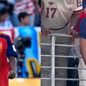 El tributo más conmovedor del mundial 2026: nico williams entrega su medalla de campeón a su madre tras la victoria de españa la revista del sureste mx Imagen Compuesta De Nico Williams Celebrando En La Cancha Y Entregando Su Medalla De Campeón A Su Madre En Las Gradas Tras La Final Del Mundial 2026.