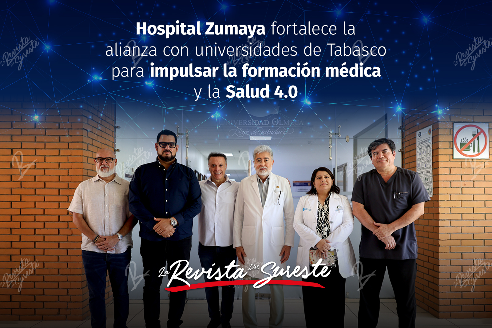 Directiva Del Hospital Zumaya Y La Salud 4.0 Junto A Autoridades Universitarias De Tabasco Durante El Anuncio De Alianzas Para La Formación Médica.