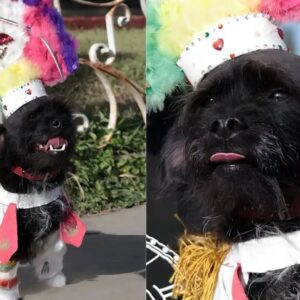 ¡kochi roba miradas en la guelaguetza 2026! El perrito rescatado que promueve el bienestar animal con trajes típicos la revista del sureste mx Collage De Kochi El Perrito De La Guelaguetza Mostrando Su Atuendo De La Danza De La Pluma En Cuerpo Completo Y En Primer Plano.