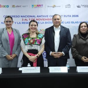 Autoridades Turísticas Presentan Los Detalles Del Congreso Nacional Amtave 2026 Que Se Realizará En Nayarit Y La Reserva De La Biosfera Islas Marías.