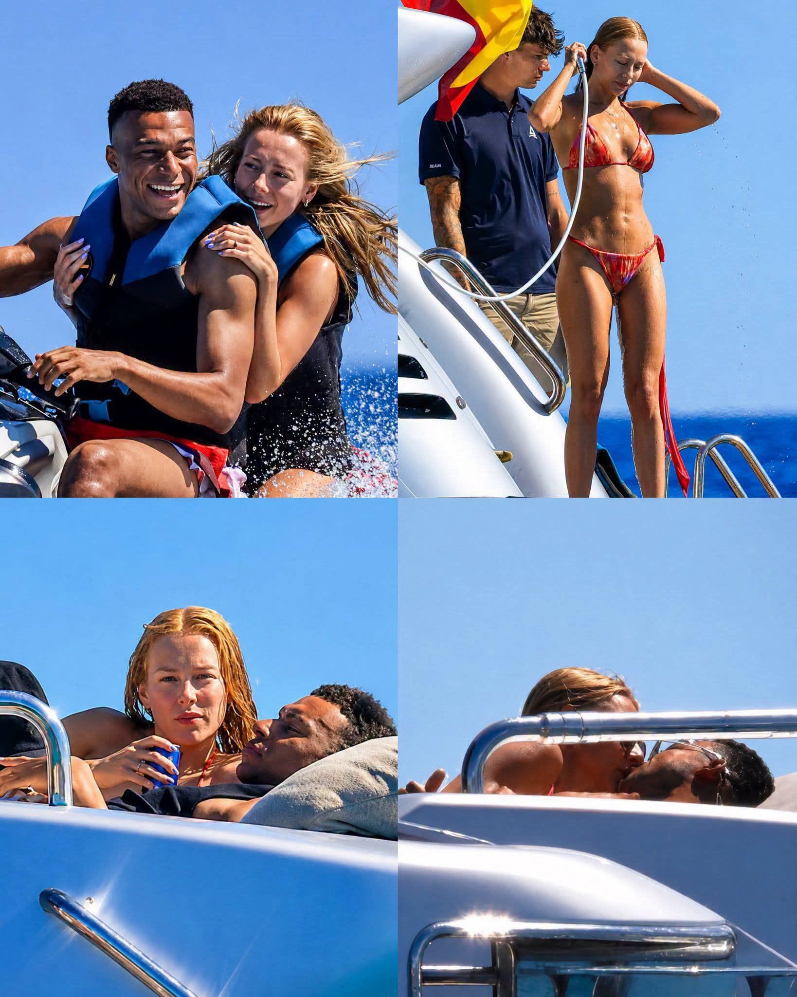 ¿romance en tiempos de mundial? Todo sobre la mediática relación de kylian mbappé y ester expósito la revista del sureste mx Collage De Fotografías De Kylian Mbappé Y Ester Expósito Compartiendo Momentos De Descanso Y Afecto Durante Unas Vacaciones En Un Yate.