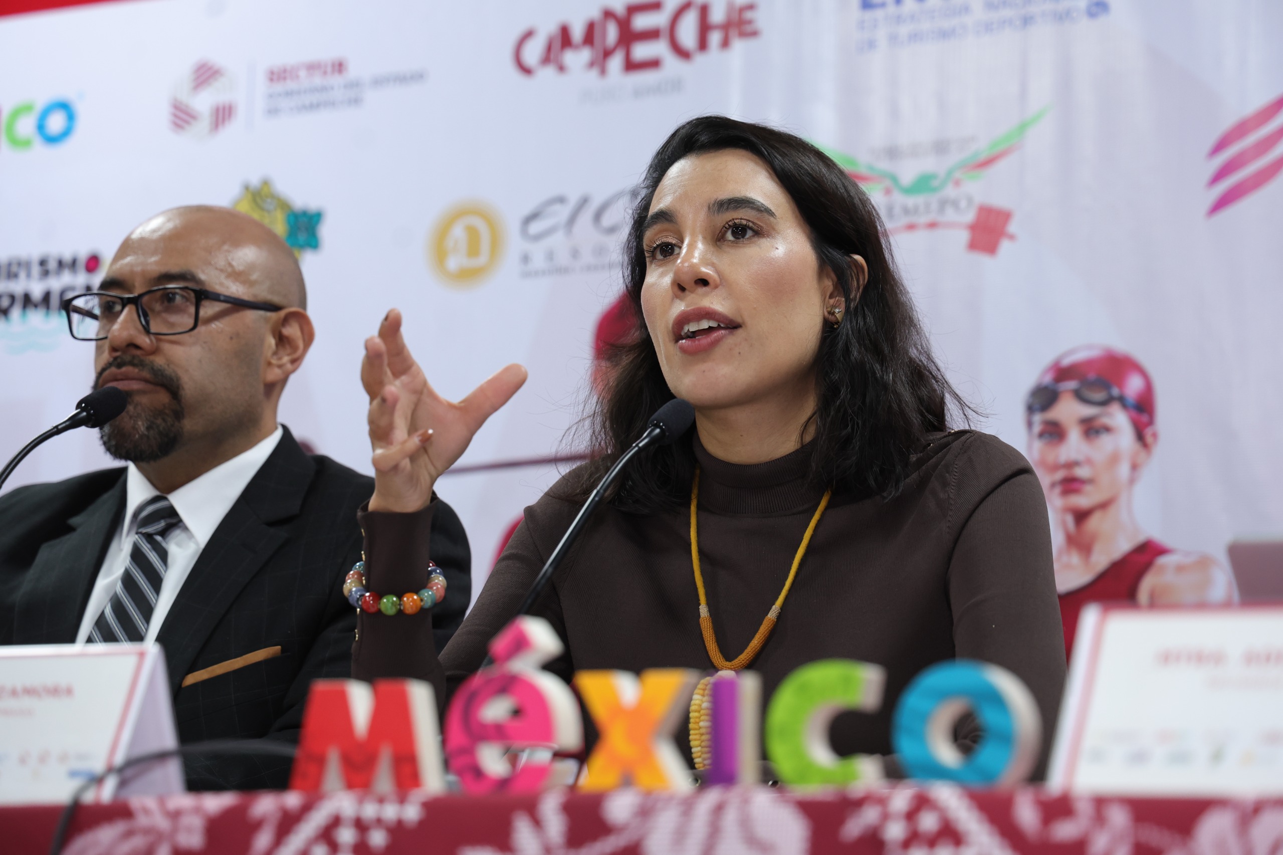 Campeche proyecta una derrama de 27. 4 mdp con la estrategia nacional de turismo deportivo la revista del sureste mx La Secretaria De Turismo Federal, Josefina Rodríguez Zamora, Explica Los Detalles De La Estrategia Nacional De Turismo Deportivo Durante Su Intervención En La Conferencia De Prensa En Campeche.