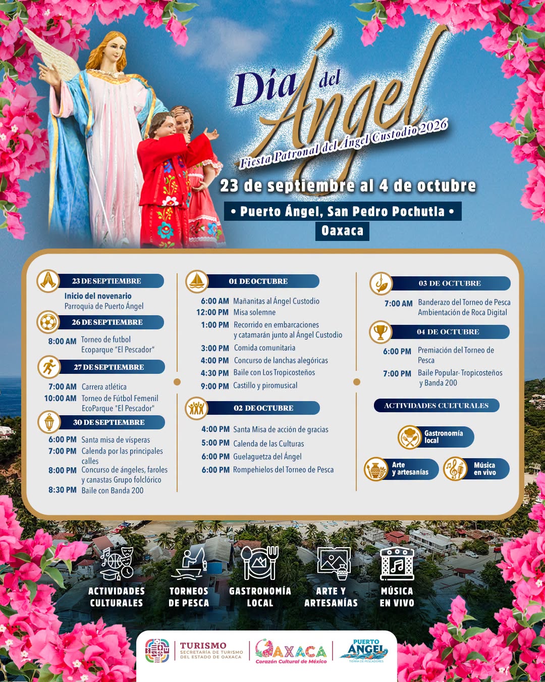 Puerto Angel Abre Octubre Con Guelaguetza Pesca Deportiva Y Fiesta Patronal 2