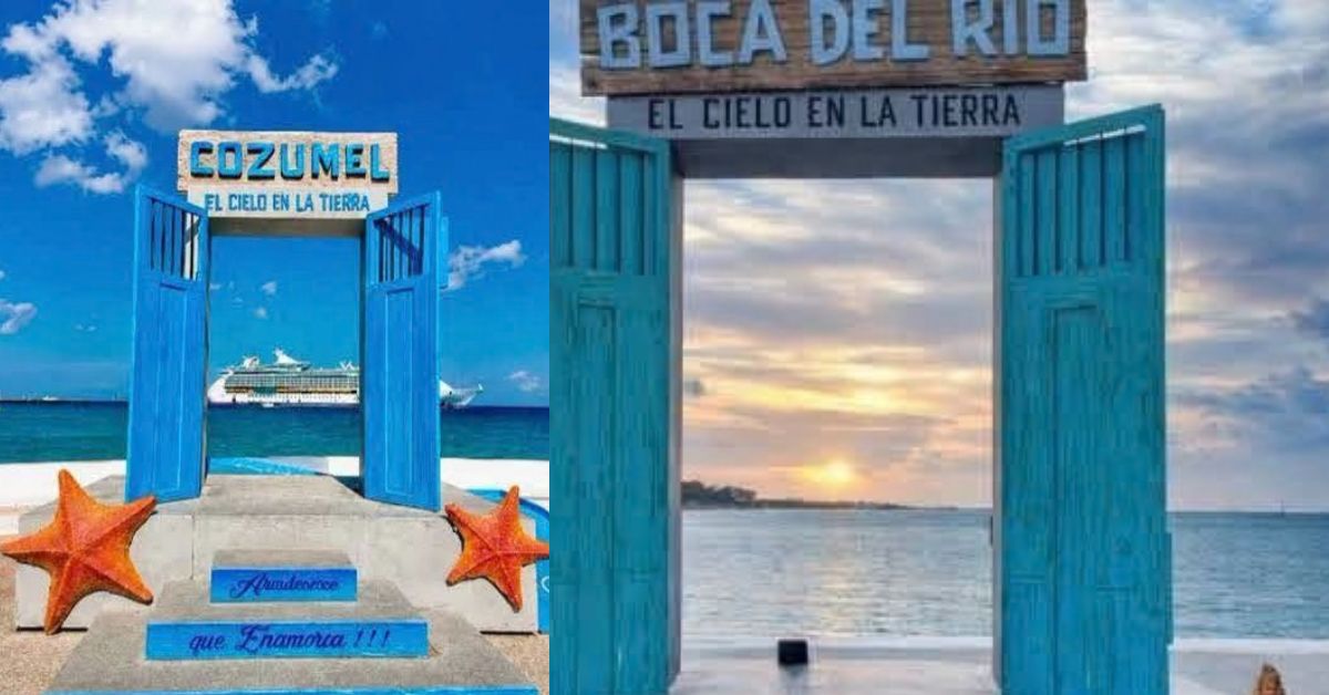 Surge Debate En Redes Por Similitudes Entre Estructuras Fotográficas De Boca Del Río Y Cozumel