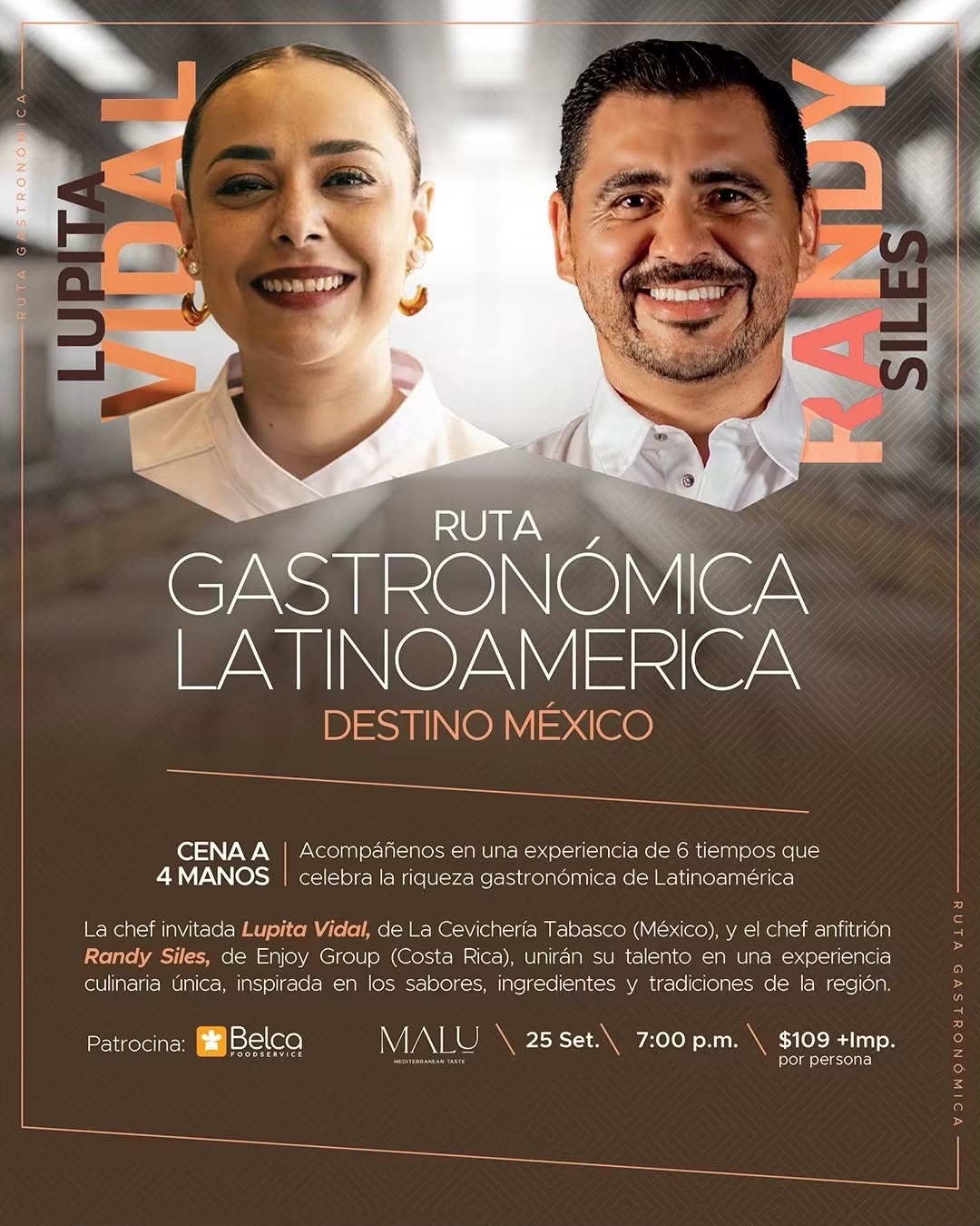 Tabasco Y Costa Rica Se Uniran En La Cumbre La Chef Lupita Vidal Y El Chef Randy Siles