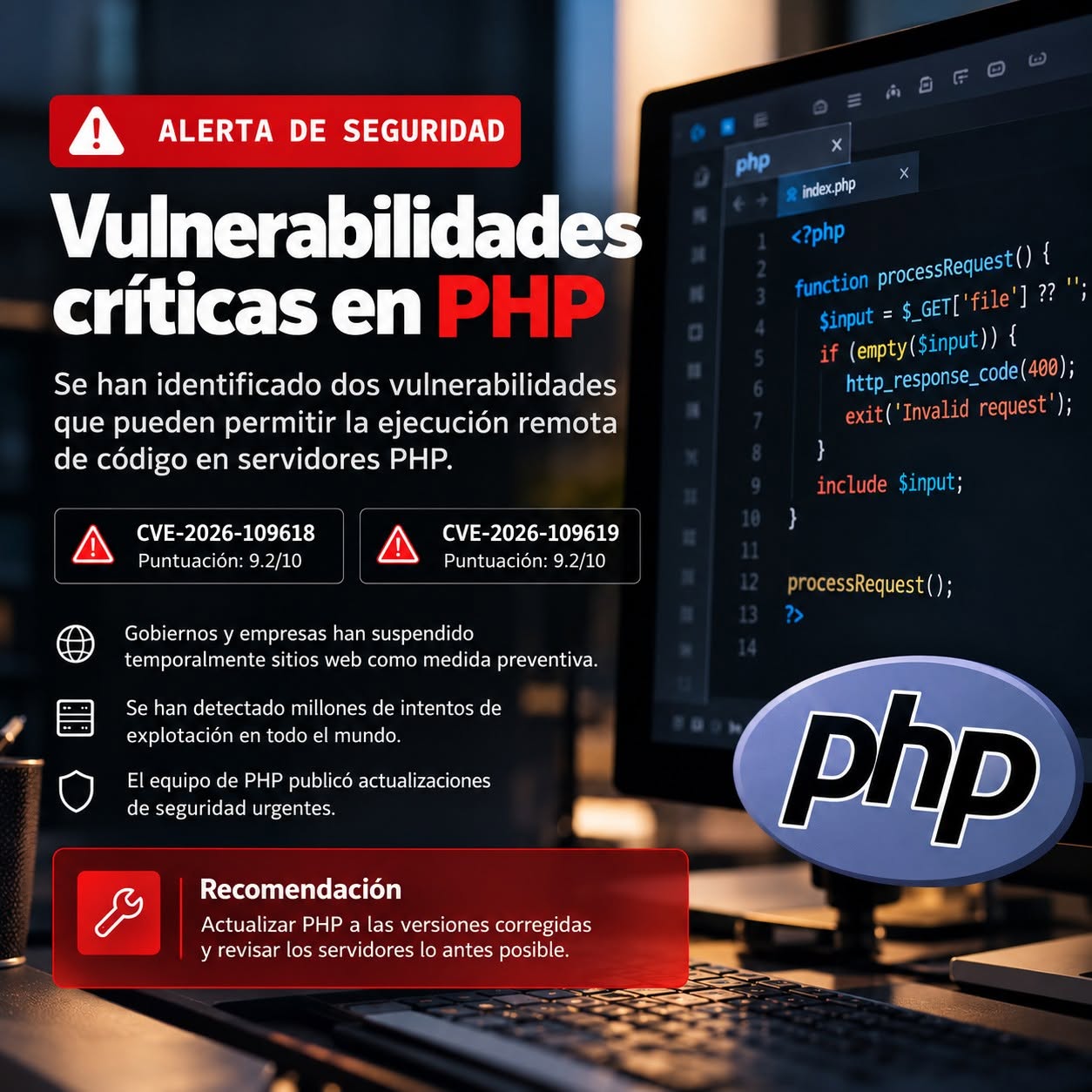 Octubre Negro 2026: Alerta Por Vulnerabilidades Críticas En Php Que Amenazan A Sitios Web Y Empresas