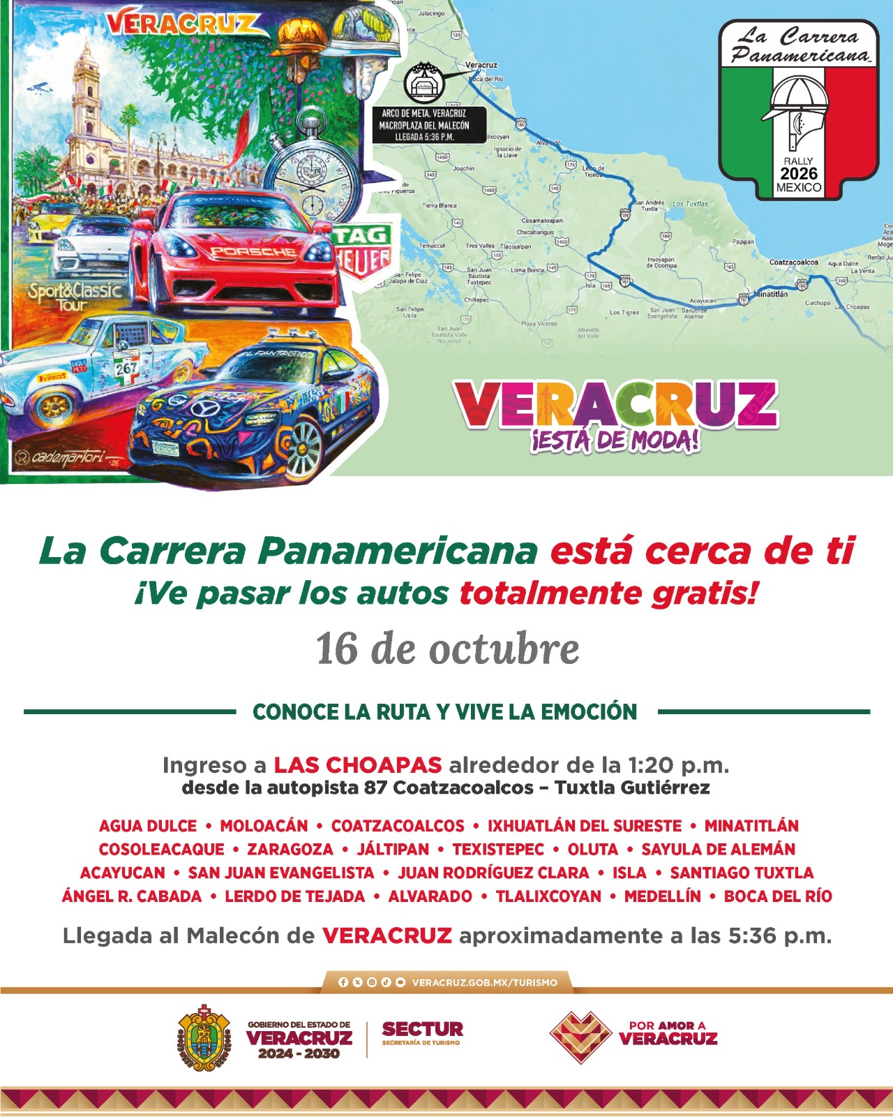 Carrera Panamericana 2026 Ruta Veracruz