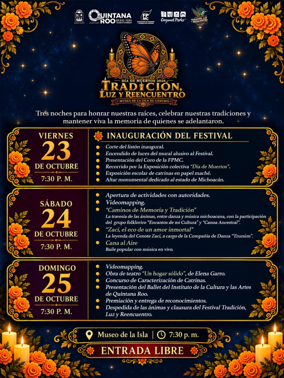 Cozumel Celebra El Dia De Muertos Con La Segunda Edicion Del Festival Tradicion Luz Y Reencuentro 2