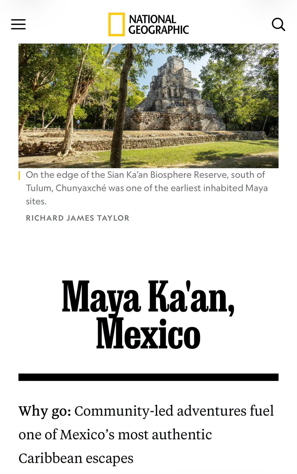 National Geographic Incluye A Maya Kaan Entre Los Mejores Destinos Del Mundo Para 2027 Y Destaca Su Modelo De Turismo Comunitario 5
