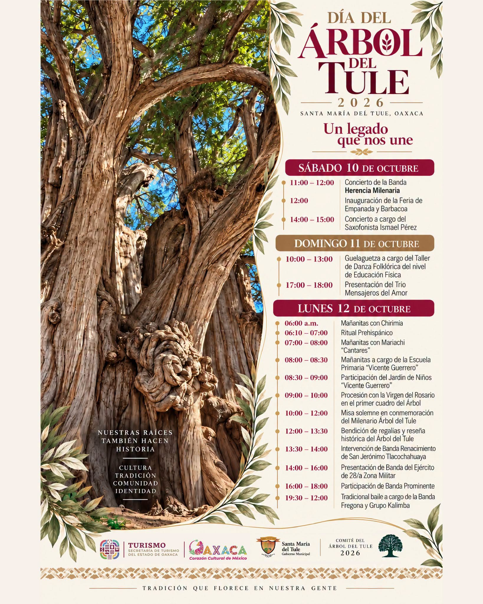 Raíces Y Tradición: Descubre Las Leyendas Y El Programa Del Día Del Árbol Del Tule 2026 En Oaxaca